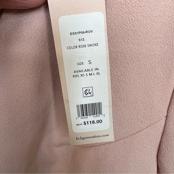 BCBGeneration Women's Tuxedo Blazer Jacket NWT Rose Smoke Pink Size Small - Picture 11 of 13